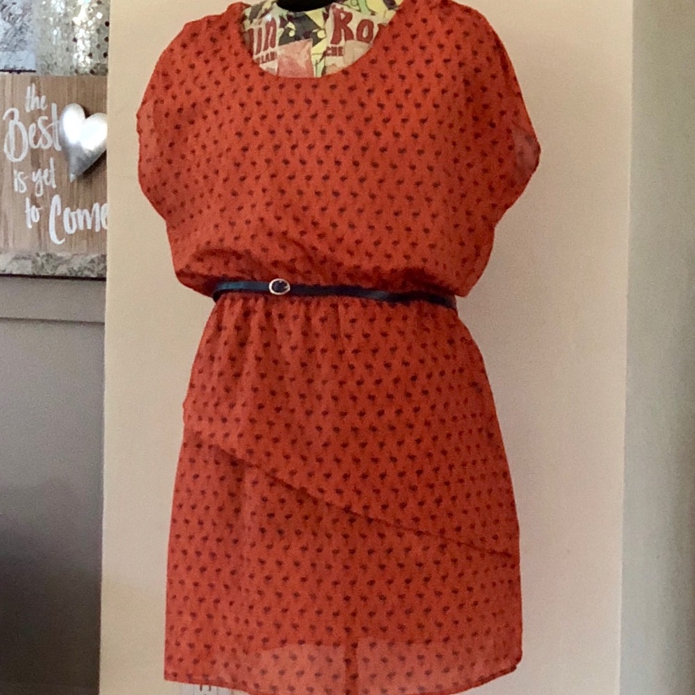 Peaches and Cream Orange Emu Dress